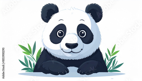 パンダのイラスト, AI生成画像