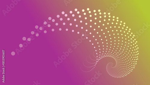 Abstract Swirling Dot Pattern on Gradient Background