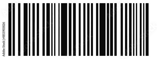 Abstract Linear Vector Background: Rhythmic vertical stripe pattern resembling a barcode with precise black and white high contrast aesthetic for digital art.