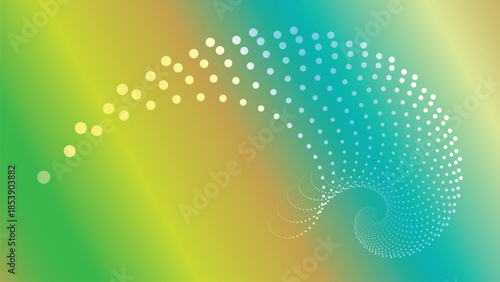 Abstract Swirling Dots on a Gradient Background