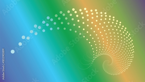 Abstract Swirling Dots Pattern on a Gradient Background