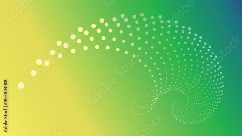Abstract Swirling Dots Pattern on Gradient Background
