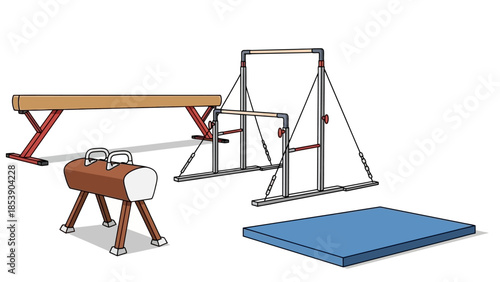 Gymnastics equipment for training and practice sessions