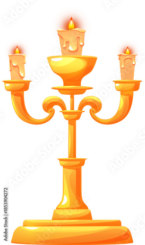 Lit Candelabrum