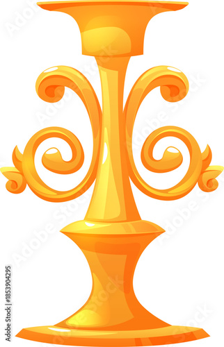 Golden Candle Holder