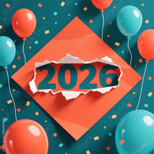 An illuminated neon sign design concept from 2026 features text illustrating a night of business success love and money for the new year happy new year 2026
new year 2026