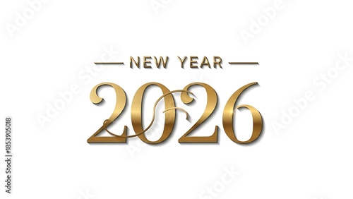 Vector illustration of a business logo design with an alphabet font greeting card for the 2026 new year holiday decoration