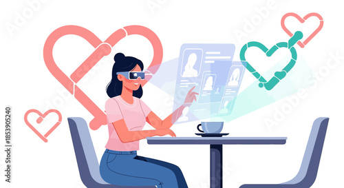 Virtual dating with futuristic glasses: A millennial's approach to romance in the digital age