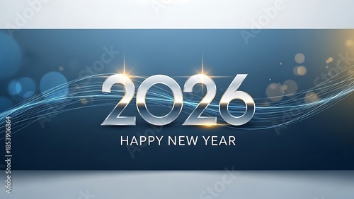 An illuminated neon sign design concept from 2026 features text illustrating a night of business success love and money for the new year happy new year 2026
new year 2026
