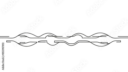 Abstract line art with wavy patterns