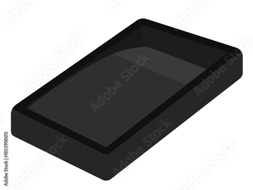 書道用の硯（すずり）のイラスト-Japanese Inkstone Illustration for Calligraphy