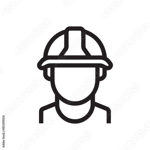 Construction worker vector icon