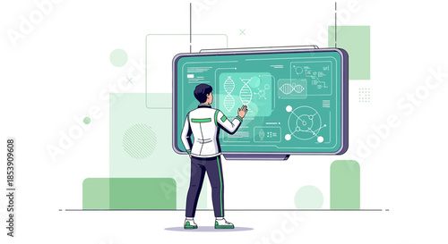 Interactive display of genetic information for scientific progress and technological future