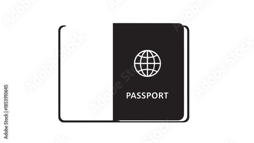 Close-up View of a Passport on a White Background Ready for Travel.