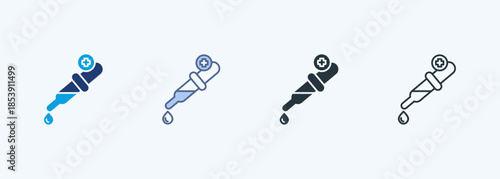 Pipette Multiple Style Icon Collection