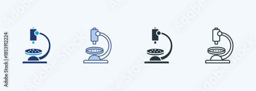Microscope Multiple Style Icon Collection