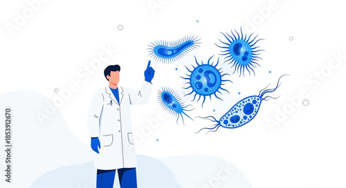 Expert analysis of microorganisms in a medical laboratory for health innovations with digital