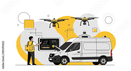 Future of autonomous logistics with drones and vehicles enhancing last-mile delivery efficiency