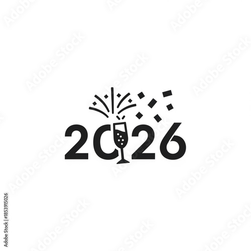 Celebrate the arrival of 2026 with a festive champagne toast, marking new beginnings and joyous moments