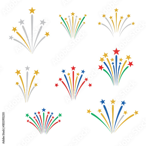 Colorful starburst designs