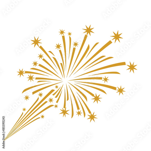 Golden fireworks display
