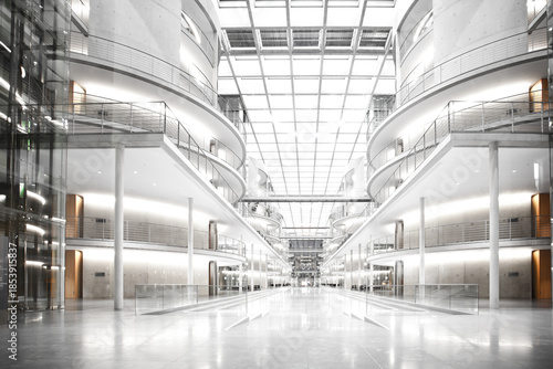 Modern Government Atrium Interior in Berlin
