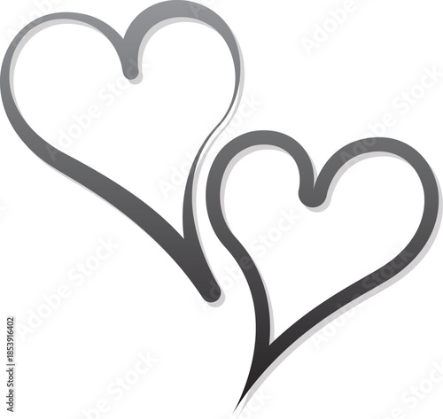 Heart shape design for love symbols, Set simple drawings heart symbols, valentines day related designs and frames, Red heart formed by Available in vector EPS format. editable vector file format.