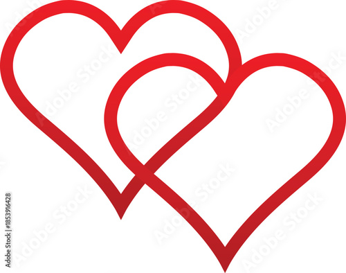 Heart shape design for love symbols, Set simple drawings heart symbols, valentines day related designs and frames, Red heart formed by Available in vector EPS format. editable vector file format.