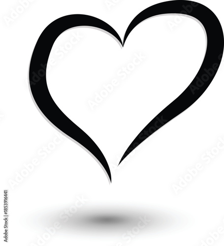 Heart shape design for love symbols, Set simple drawings heart symbols, valentines day related designs and frames, Red heart formed by Available in vector EPS format. editable vector file format.