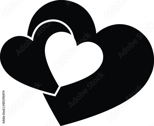Heart shape design for love symbols, Set simple drawings heart symbols, valentines day related designs and frames, Red heart formed by Available in vector EPS format. editable vector file format.