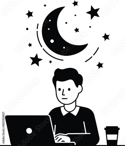 stress,pain,future,setrict parents,sleep vector icons 