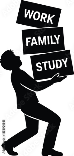 stress,pain,future,setrict parents,sleep vector icons 