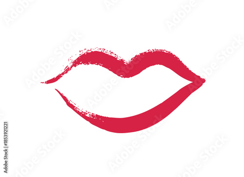 Lips minimalistic hand drawn vector illustration.