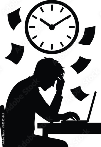 stress,pain,future,setrict parents,sleep vector icons 