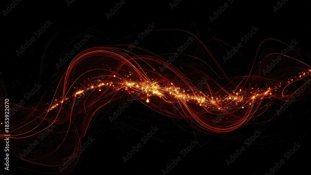 Obraz premium Abstract Light Streaks on Black Background