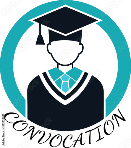 Graduation Convocation Icon – Clean Vector Design for Academic Events