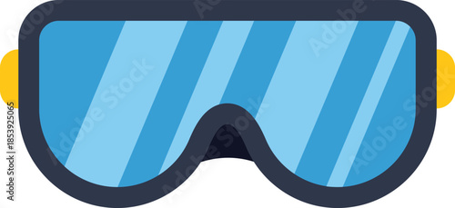 Snow goggles protect eyes from glare and wind while skiing