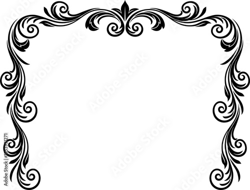 A filigree heraldic crest m...