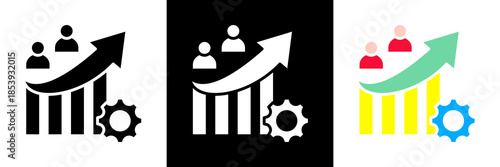 Productivity Icon Set Glyph vector Illustration 