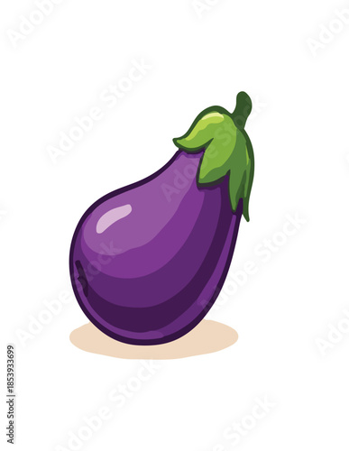 vector illustration of a ripe eggplant