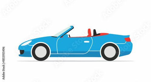 Sleek blue convertible car illustration for dynamic automotive design projects and travel concepts