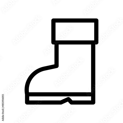 Men boots shoe outline vector icon. Symbol, logo illustration