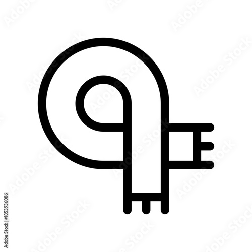 Vector Illustration Scarf, Winter Commute Theme, Icon Style, Isolated on White Background