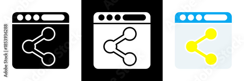 Share Icon Set Glyph vector Illustration