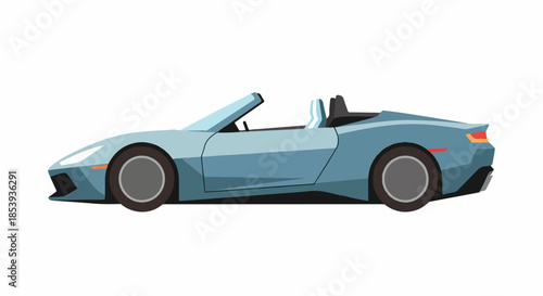 Sleek Blue Convertible Sports Car - Modern Automotive Design