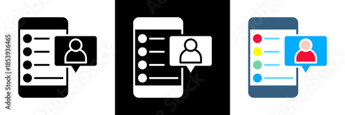 Follower Icon Set Glyph vector Illustration