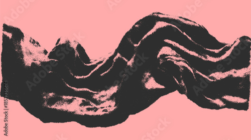 Abstract fabric texture in wavy design. Pink background with smooth and elegant cloth vector illustration, offering a modern and creative set.