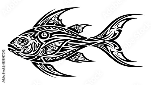 Tribal Fish Tattoo Design
