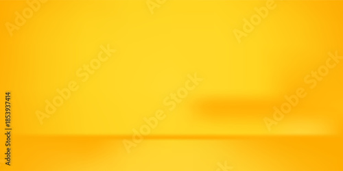 yellow background abstract with Gradient in empty room studio, Yellow empty room studio gradient used for background.