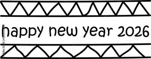Happy new year 2026 greeting card